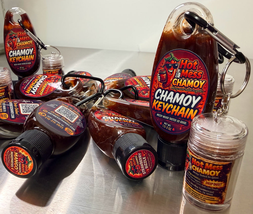 Chamoy Keychain – Chamoy Sauce + Hot Mess Chili Powder