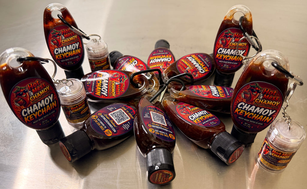 Chamoy Keychain – Chamoy Sauce + Hot Mess Chili Powder