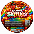 Chamoy skittles candy coated in sweet, sour, and spicy chamoy with chili powder, made fresh in Cibolo and serving San Antonio, TX