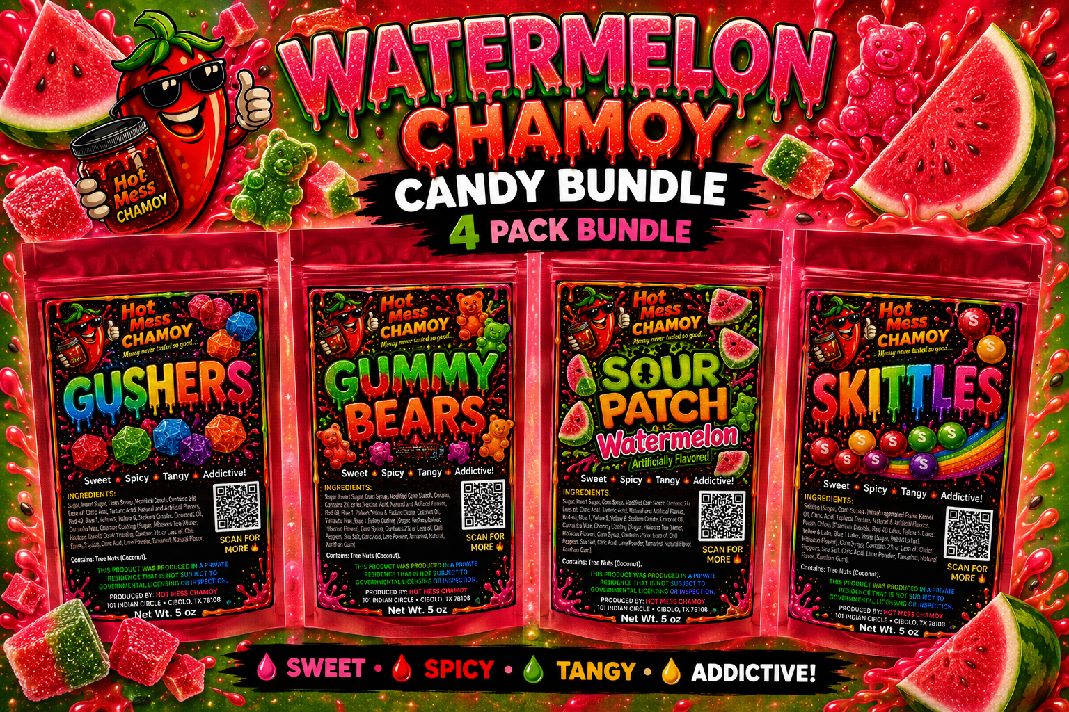 Watermelon Chamoy Candy Bundle