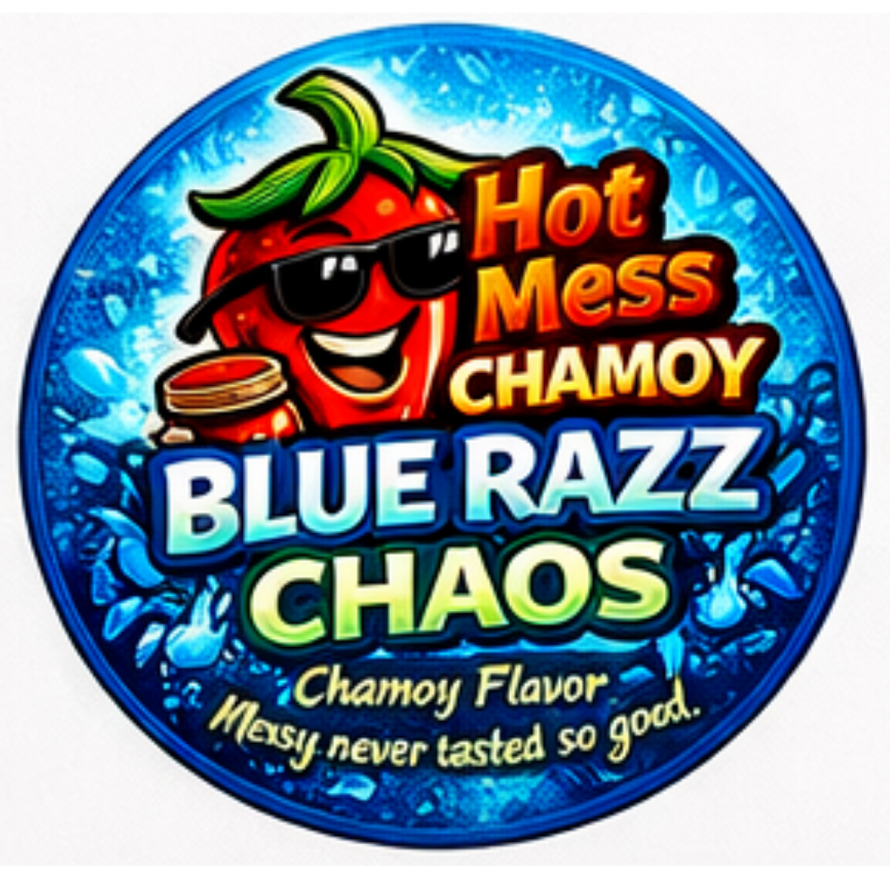 Sour blue raspberry chamoy flavor with bold tangy and spicy coating, made fresh in Cibolo and serving San Antonio, TX