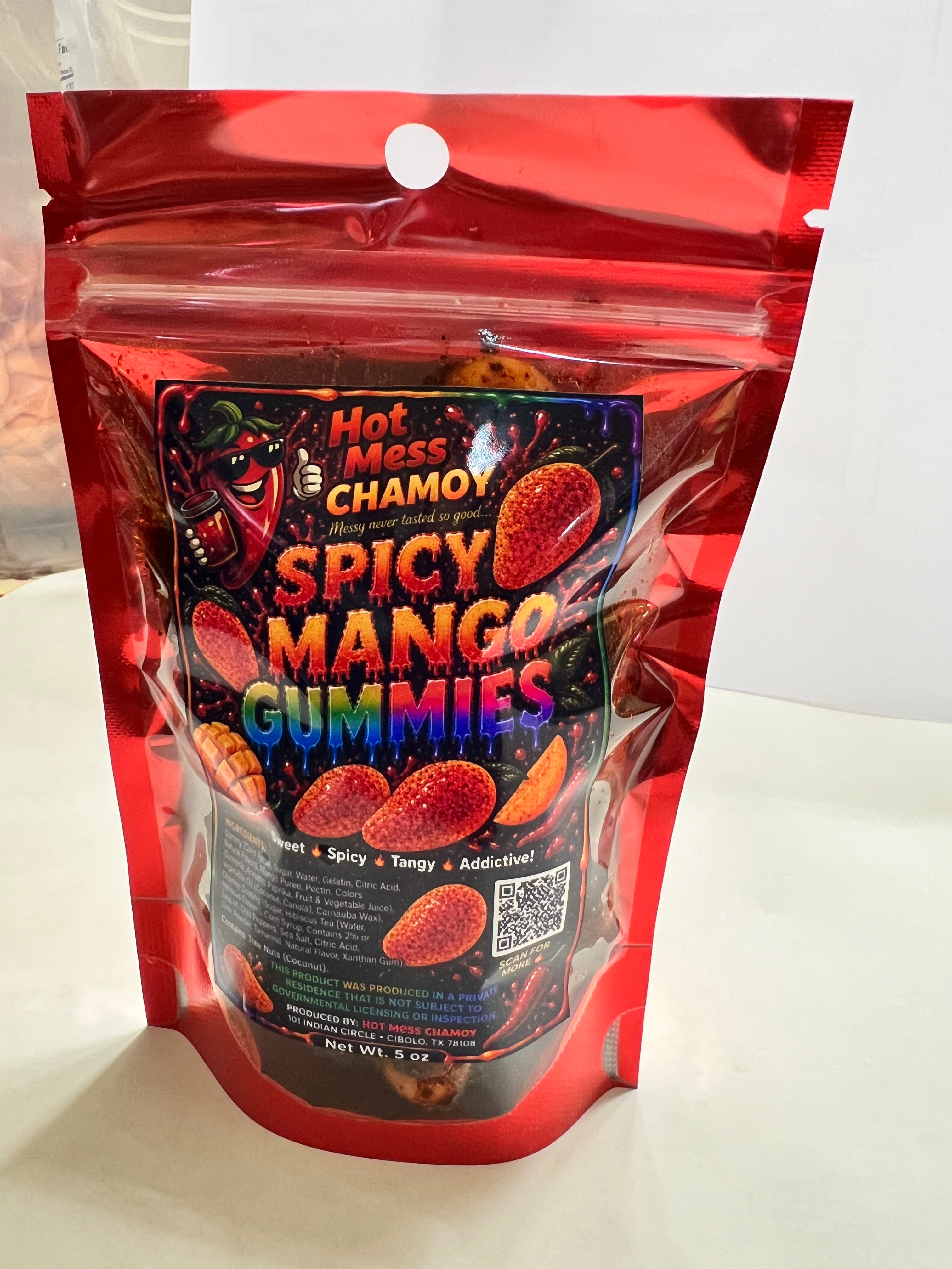 Chamoy Spicy Mango Gummies | Hot Mess Minis (5oz)